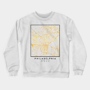 PHILADELPHIA PENNSYLVANIA CITY STREET MAP ART Crewneck Sweatshirt